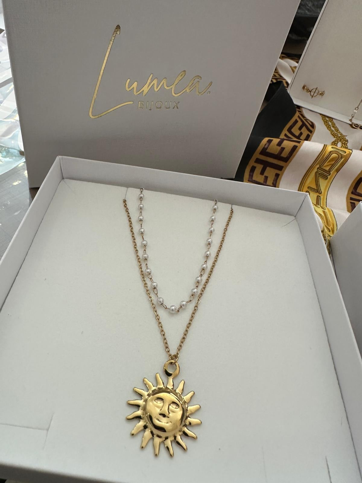 Collier double chaîne SOLEIL