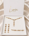Collier bracelet et boucle FLORA OR