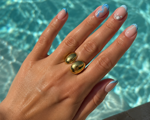 Bague OVALIA bijou doré hypoallergénique - Lumea Bijoux