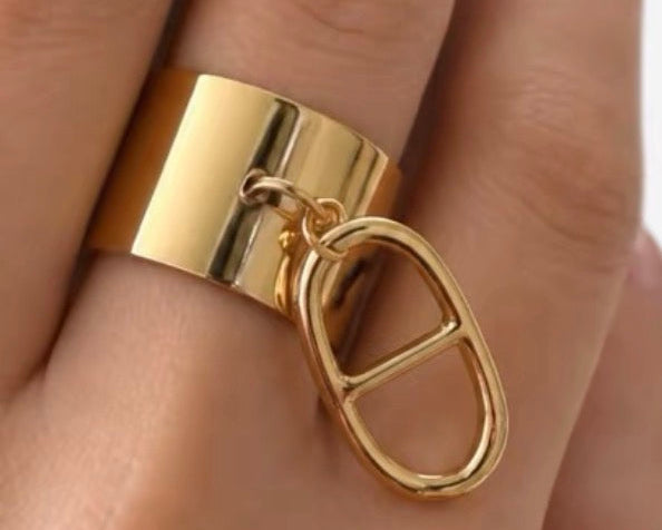 Bague HARMONIE Doré  Boucle pour Doigt - Bijou de Mode Élégant et Raffiné