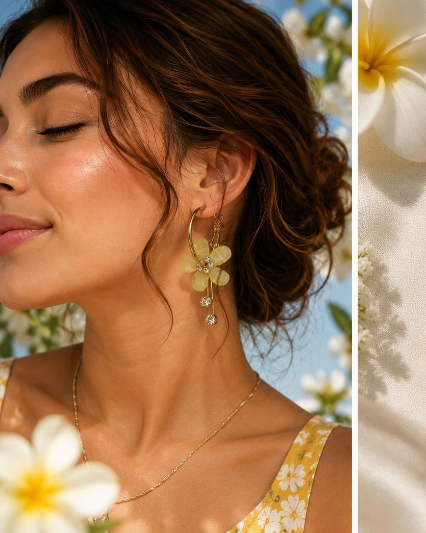 Boucles d’oreilles Fleur